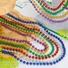 Mardi Gras Beads, 24PCS Metallic Colorful Bead Necklace Party Favors, 6 Kinds of 33" Beaded Necklace Costume Women Men Stuff, Festival Parade Throw Accessories for Wedding Birthday Celebrations
