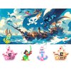 Roaqua 24 Packs Bulk Navigation Pirate Birthday Party Favors, Small Captain Anchor Boat keychain For Summer Classroom Prize Boys Kids Gifts Toys