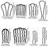 10 Piece Hair Side Combs U Shaped Hair Pins Hair Fork Clip Hair Stick for Updo Bun, Hair Combs for French Hair Bun Hair Accessories