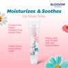 Blossom Flower Lip Gloss, High Shine Lip Gel, Scented, Thick Moisturizing Clear Lip Gloss Tubes with Nourishing Jojoba Seed Oil, Infused with Real Flowers, 0.3oz, Cotton Candy