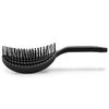 NuWay 4HAIR DoubleC U.S. Patented Double Curved Detangling Brush is Hair Dryer Safe (Iron Black)