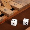 WE Games Shut the Box Game Wooden – 9 Number Flip Tiles with Dark Stained Wooden Box, Board Game for Game Night, Math Games, Clackers, Family Games, Adult Dice Games, Board Games for Adults, 11 inches