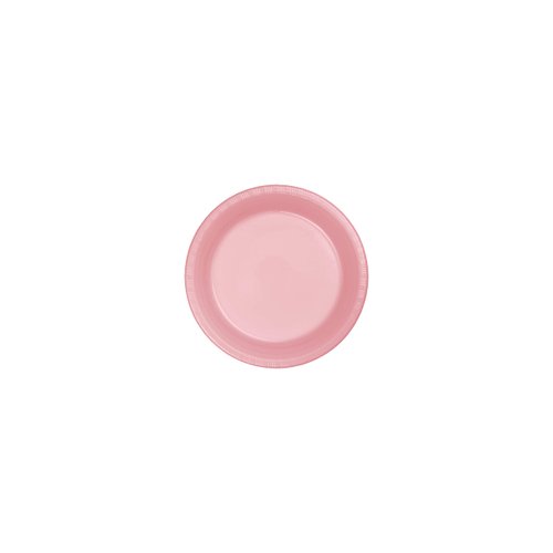 Creative Converting Touch of Color Plastic Lunch Plates Party Supplies, 7&quot;, Classic Pink