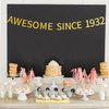 Awesome Since 1932 Banner Pre-strung Happy 92nd Birthday Banner Gold Glittery 92 Ninety Two Years Old Birthday Party Decorations for Men Women