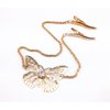 yueton 2pcs Fashion Ladies Rhinestone Gold Butterfly Chain Alligator Clips Barrettes Bobby Pin Hair Clips Bride Headwear Edge Clip Clamps Headbands