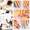 LIONVISON Practice Hand for Acrylic Nails, Flexible Mannequin Hand Model for Nails, Rubber Fake Training Manicure Hands with 240Pcs Ballerina Nail Tips