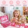 Lajeje 19-Piece Princess Tea Party Set for Girls, Pretend Play Tin Tea Set with Carrying Case, Kids Party Toys for 3-6 Year Olds
