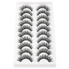 SYlashes False Eyelashes 15mm Faux Mink Lashes Natural Look Cat Eye Lashes Soft Wispy Crossed Luxury Volume Fake Lashes 10 Pairs Pack