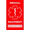 Medical Alert Equipment Luggage Tag - Handle with Care, DOT and ACAA regulations (MELT-112) Quantity (4)