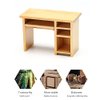 1:12 Scale Miniature Home Furniture Set Miniature Office Table and Chair Mini Simulation Desktop Computer with Mouse Keyboard Model