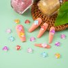 CHANZET 120pcs Cute 3D Mushroom Nail Charms, Cute Nail Glitter Charm for Nails Art, Kawaii Resin Nail Art Decorations Rhinestones Glitter Ornaments Gems for Acrylic Nail DIY Craft Design Manicure