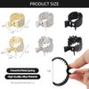 6PCS Small Hair Claw Clips for High Ponytail, Rhinestone Shark Hair Clips for Women Girls Thick Long Hair