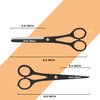 Professional Hair Cutting Scissor Set,6.5'' Inch Barber Hair Cutting Scissors Thinning Shears Sharp Blades Hairdresser Haircut Barber Shears Set, Hair Shears Hair Cutting Shears. Black Gold Set)