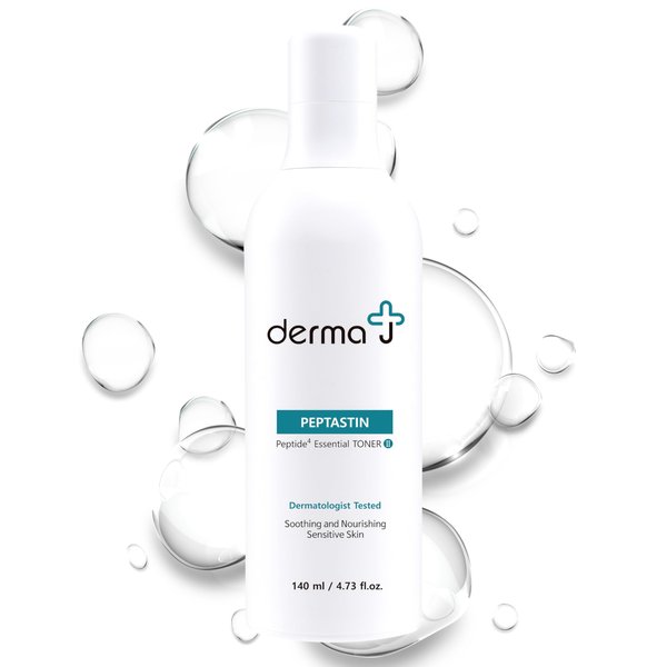 Derma J Premium Facial Toner: Formulated with Collagen-Boosting Peptides, Dermatologist-Tested for Moisturizing, Anti-Aging, and Calming Effects - Ideal for Dry/Sensitive Skin (4.73 Oz)