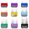 New Upgraded 9 Pcs Professional Colorful Hair Clipper Combs Guards Cutting Guides Fits for Most Wahl Replacement Guards Set, 1/8 Inch to 1 1/4 Inch(3-32mm)