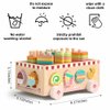 Lexza Montessori Wooden Ice Cream Dessert Cart, Shape Sorting Toys for Boys and Girls 3-6 Years Old，One Year Old Girl Birthday Gifts，Early Childhood Education Fine Motor Skills Development