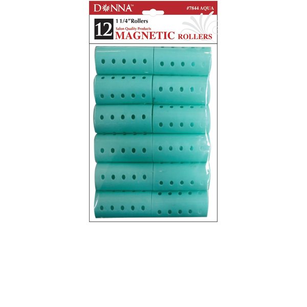 DONNA Magnetic Rollers 2"(D) 12PCS Foam Hair Rollers Hair Curlers Hair Clips for Hairdressing Styling Heatless Hair Curler GRAY