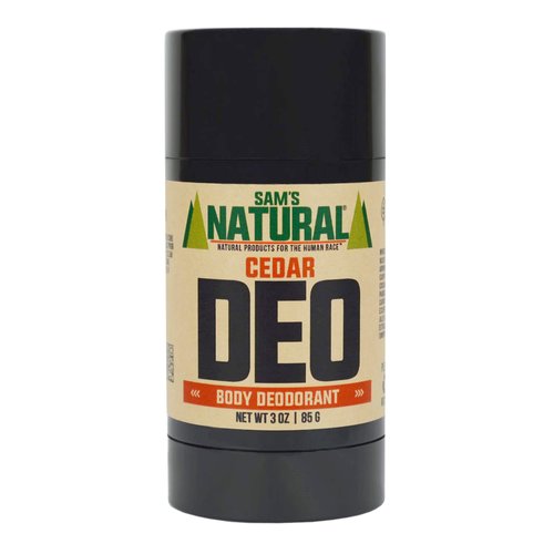 Sam’s Natural Deodorant - Cedar - Aluminum Free DEO - No phthalates, parabens, sulfates, or dyes - Made in New Hampshire - For Men, Women, Unisex - Vegan, Cruelty Free - 3 oz