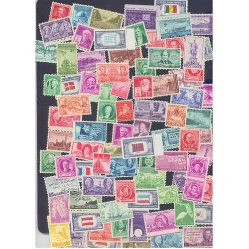 25 Very Old Mint U.S. Stamp Collection from 1930s and 1940s