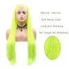 Fluorescent Green Micro Braided Wigs for Women Long Mint Green Yellow Lace Front Wigs Realistic Braids Synthetic Wigs Best Twist Box Braided Wigs Natural Hairline Glueless Hair Cosplay Custome 28"