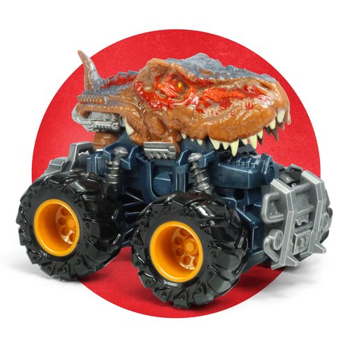 Oriate T-rex Dinosaur Toy Cars for Kids 3-8, Friction Powered Monster Truck with Mechanical Motor, Push n Go Car Stunt Play Party 209-R3