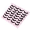 False Eyelashes Russian Strip Lashes Fluffy Fake Eyelashes Extension D Curl Wispy Handmade Soft Reusable 14 Pairs Lashes Pack