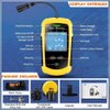 LUCKY Kayak Portable Fish Depth Finder Water Handheld Fish Finder Sonar Castable Kayak Boat Fishfinder Transducer Fishing LCD Display FFC1108