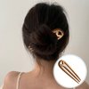 3- Prong Hair Fork Chinese Hair Sticks Wooden Hair Stick Wooden Hair Forks Hair Accessories for Women U Shape Barrette Womens Hair Clips