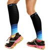 Compression Calf Sleeves Men & Women - Shin Splint Compression Sleeve 20-30mmhg, Best Footless Compression Socks for Achy Calf, Running, Nurses, Pregnancy, Post-Surgery Relief (1 Pair BLK-BLU S/M-M/L)