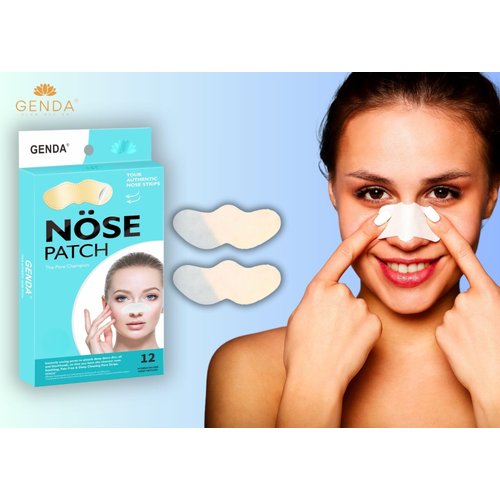 GENDA Blackhead Remover Nose Pore Strips for Deep Cleansing, Clears Black head and Instant Pore Unclogging - 12 Strips