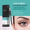 Lash and Eyebrow Serum. Powerful Eyelash Growth Water-Based Serum Formula for 25% Longer Lashes with Soy Protein Repair, Vitamin C Complex and Collagen Boost. Results in 4 Weeks - 1 fl oz - Veta