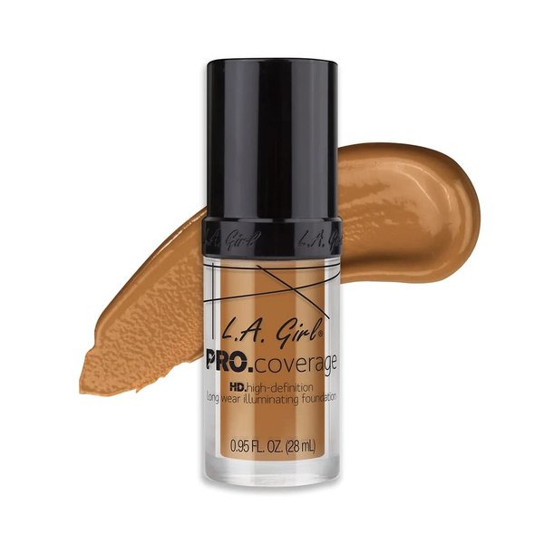 L.A. Girl Pro Coverage Liquid Foundation, Bronze, 0.95 Fl Oz