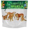 Gemini&Genius Jaguar Toys, Safari Animal Cheetah Toys, Leopard Family Playset Figures, Wildlife World Models, Birthday Cake Toppers or Gifts for Kid (5Pcs)