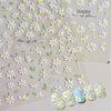 White Daisy Nail Art Stickers Flower Nail Stickers 5D Embossed Flower Nail Decals Cute Daisy Nails Adhesive Sliders Manicure Nail Art Supplies for Spring Summer DIY Nail Art Decorations Accessories