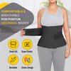 QEESMEI Postpartum Belly Band Abdominal Binder Post Surgery C-section Belly Binder Wrap Girdle Recovery Belt Back Support (Small/Medium, Black)