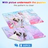 Puzzles for Kids Ages 4-8,Kids Puzzles in a Metal Box,Winter Princess Snowman Deer Horse Puzzles,Kids Boys Girls Learning Educational Puzzles Packed in Tin Box,60 Pieces