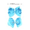 3 Inch White Hair Bow Clips for Girls - Set of 2