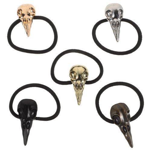FOMIYES 5pcs Skull Hair Tie Hair Band for Men Skull Hair Clip Hair Claw Clips for Women Skull Hair Accessories Mens Hair Ties Elastic Ponytail Holders Hair Ties for Women Hair Ties for Men