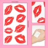 10 Sheets/80pcs Red Fake Lips Temporary Tattoo Stickers,Waterproof Stickers,Red Kiss Temporary Tattoo Stickers,Lip Stickers Sexy Tattoos Sticker for Adult Women Girls Valentines Day Theme Decorations.