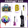 101PCS 90s Party Decorations, 90's Birthdays Party Supplies Bundle Includes Inflatable Disco Ball Radio Boom Box Retro Mobile Phone Guitar and Mobile Phone, Back to 90s Hip Hop Party for Adults