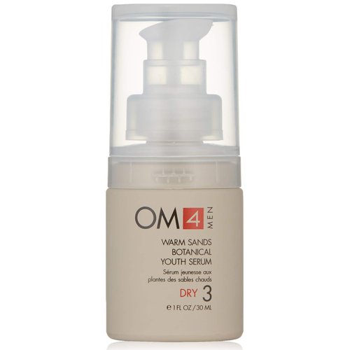 Organic Male OM4 Dry STEP 3: Warm Sands Botanical Youth Serum - Men's Skincare With anti-aging Vitamin C, Aloe Vera, and Hyaluronic Acid