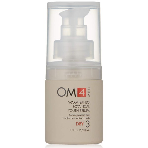 Organic Male OM4 Dry STEP 3: Warm Sands Botanical Youth Serum - Men's Skincare With anti-aging Vitamin C, Aloe Vera, and Hyaluronic Acid