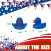 Sratte 50 Pcs Patriotic Rubber Ducks 2'' Blue Red White Mini Ducks in Bulk for USA Memorial Day Independence Day Party Favors Decor Supplies Star Rubber Ducks Baby Bath Toys for Kids Adults