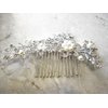 Generic Crystals, pearls and flowers silver hair comb barrette clip bridal clip A1