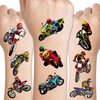 8 Sheets Dirt Bike Temporary Tattoos Stickers Racing Motocross Themed Birthday Party Supplies Motorcycle Party Decorations Dirt Bike Party Favors for Kids Boys Girls Gifts Party Game School Prizes