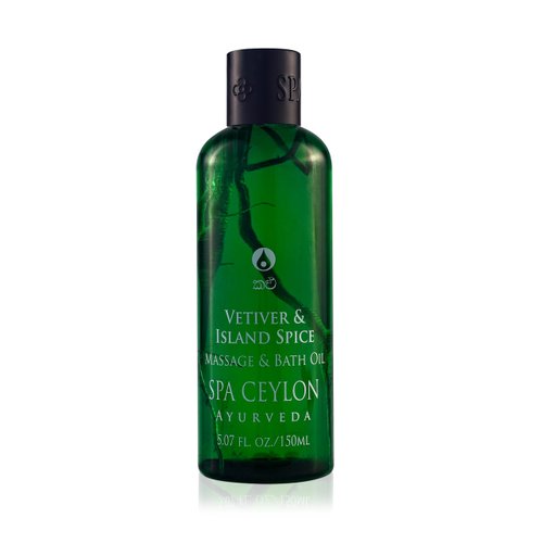 SPA CEYLON VETIVER & Island Spice Massage & Bath Oil | Ultimate Relaxation | Professional Massage Oil | Body Oil Massage | Oil for Massage Therapy | Natural Massage Oil