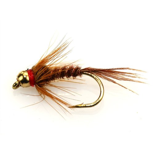 Flies Direct BH Pheasant Tail Assortment 1 Dozen Trout Fishing Flies, Gold