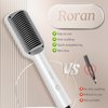 Hair Straightener Brush - 2 in 1 Hair Iron, Anti-Scald Hair Straightening Comb for Women, Smoothing and Styling Tools, Fast Heating Ceramic Flat Iron Comb