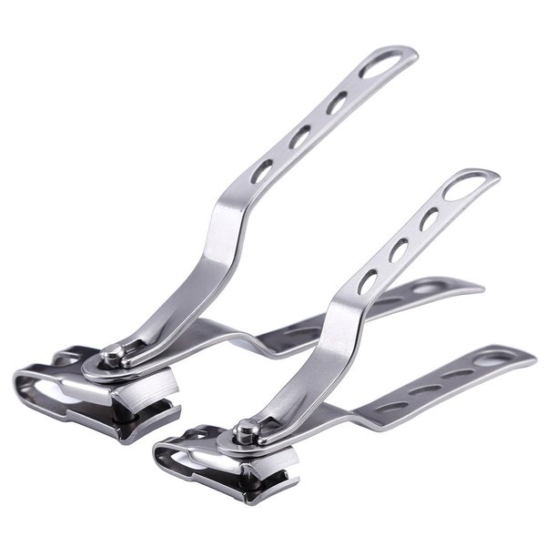 Keiby Citom Nail Clippers with 360-Degree Rotating Head - Stainless Steel Fingernails and Toenails Cutter Lagre and Small Sizes (Silver)