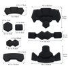 Yzpacc Tactical Helmet Pads, Universal Replacement EX Helmet Internal Memory Foam Padding Protective Mat for ACH MICH Team Wendy FMA EXF Motorcycle Helmet, 4th Generation (4th-Balck)